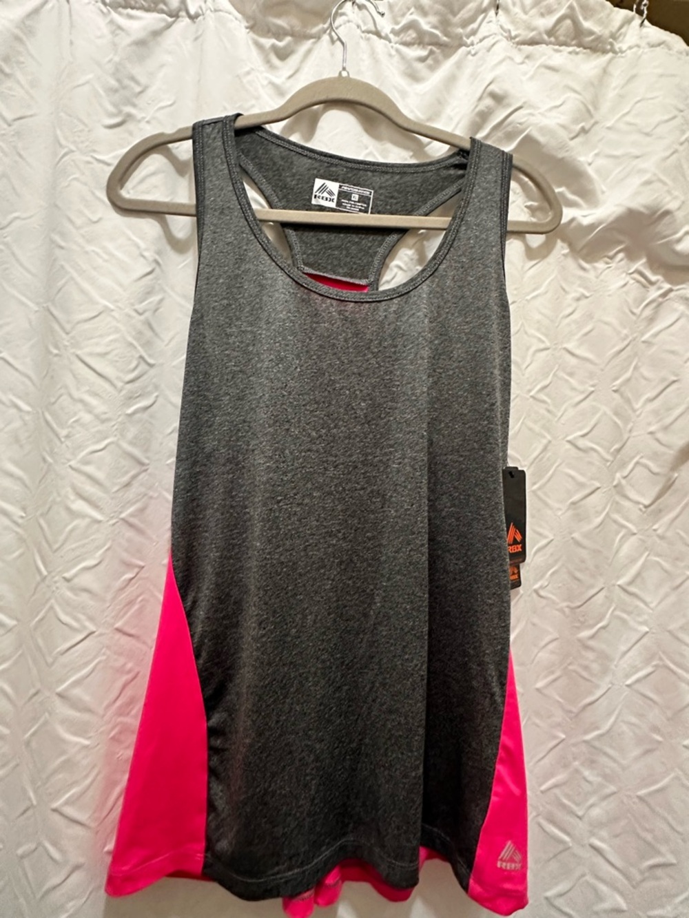RBX Gray & Hot Pink Racerback Athletic Tank